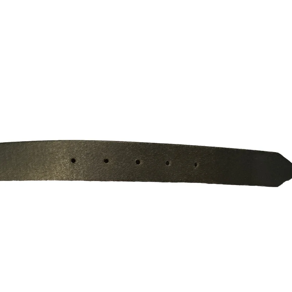 Buckle Genuine Leather Belt  Black Silver Australia  40 - 102 Men's Size 40